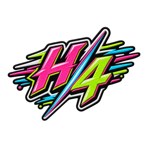 H4 youthful letter badge